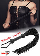 Load image into Gallery viewer, AOXVIA 30&quot; Whip for Sex Play, BDSM Leather Flogger Adult Sex Whip, Spanking Flogger BDSM Play, Black Sex Whip
