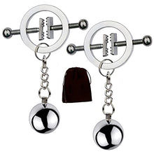 Load image into Gallery viewer, Nipple Clamps for Women Men, Adjustable Weight Metal Nipple Clamps for Women, Nipple Clips Non Piercing Nipple Clamps Sex Pleasure, Jewelry Steel Metal Adult Sex Toys (K)
