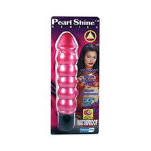 Load image into Gallery viewer, Pearl Shine Ribbed W/p Vibrator - Pink
