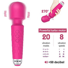 Load image into Gallery viewer, Cordless Vibrator with Memory - Sex toy with 20 Patterns &amp; 8 Speeds, G Spot Clit Wand Massager for Her Pleasure, Quiet &amp; Waterproof Personal Powerful Clitoris Massager, Female Adult Toys (Rose)
