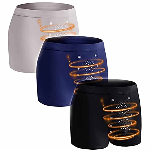 Disiboy 3PCS Long Lasting Man Tomarine Male Growth & Hardening Delay & Slimming Underwear Suitable for Obese Men 2023 New (A,4XL)