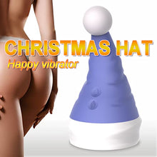 Load image into Gallery viewer, Christmas Hat G-Spot Vibrator Clit Wand Tantalize Nipple for Women Pleasure Adult Sex Toys Electric Waterproof USB Rechargeable Sexual Massager Easy to Climax Toy (Blue)
