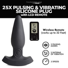 Load image into Gallery viewer, THUNDERPLUGS 25X Pulsing and Vibrating Silicone Plug with Remote
