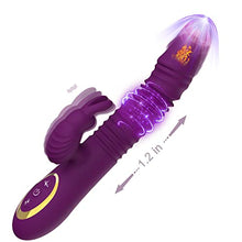 Load image into Gallery viewer, Thrusting Rabbit Vibrator for Women, TYFURENA G Spot Rotating Dildo Vibrator with 6 Thrust Action 10 Vibration, Heating Stimulator for Clitoral Anal Play, Rechargeable Silicone Adult Sex Toy
