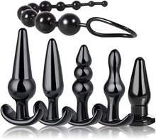 Load image into Gallery viewer, 6PCS Anal Plugs Toy Waterproof Silicone Butt Plugs Trainer Set for Women Men Pleasure Butt Plugs for Beginner Training Kit Large Huge Anal Beads Adult Sensory Toys
