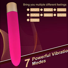 Load image into Gallery viewer, G Spot Bullet Vibrator for Women Clitoral Stimulation, Rechargeable Tapered Clitoris Massager Woman Sex Toys, Nipple Stimulator with 7 Vibration Modes Adult Toys (Pink)
