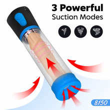 Load image into Gallery viewer, Penis Pump, Electric Penis Vacuum Pump - Automatic Vacuum Penis Enlargement Extend Pump with 3 Suction - Men Sex Toys - Pumps &amp; Enlargers, Penis Pump for Male Masturbation - Sex Toy Blue
