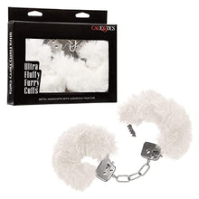 Load image into Gallery viewer, CalExotics Ultra Fluffy Furry Cuffs Handcuff Sex Key Holster Adults Law Enforcement Role Play BDSM Restraining - White - SE-2651-50-3
