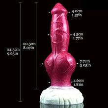 Load image into Gallery viewer, 9.65 Inch Silicone Made Artificial Wolf Dildo Multi Color Animal Style Suction Knotty
