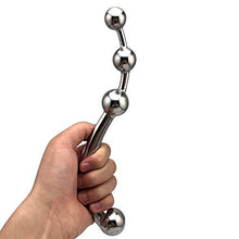 Load image into Gallery viewer, Stainless Steel Prostate Pull Bead Massager Masturbation Stick Back Court Plug Anal Plug (Size Optional Size) (s)
