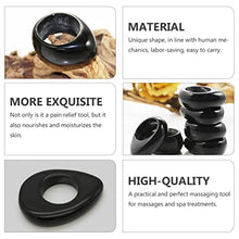 Load image into Gallery viewer, DOITOOL Pro Tools Massaging Ring Ox Horn Ring: Black Foot Massage Finger Rings Acupressure Ring Tool Foot Scraper Rings for Adult
