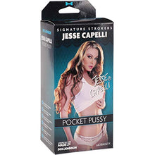 Load image into Gallery viewer, Doc Johnson Signature Strokers - Jesse Capelli - ULTRASKYN - Pocket Pal - Open-Ended Stroker - Pussy, White (5801-06-AM)
