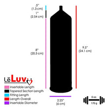 Load image into Gallery viewer, 2.25&quot; x 9&quot; Good EasyOp Black Bgrip Penis Pump Ball Grip with Clear Graduated Cylinder/Clear Collapse-Resistant Hose + 4X .5&quot; Constriction Rings
