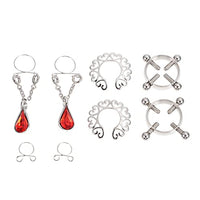 Healifty 8pcs Female Nipples Ring Jewelry Rings Women Flirting Breat Clip Jewelry Dangle Non Piercing Body Nipples Clip Toys