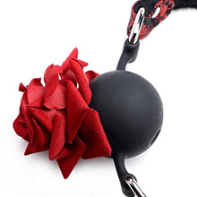 Load image into Gallery viewer, Sam&#39;s Secret Euphoria Unisex Novelty Silicone Ball Gag with Rose
