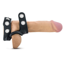 Load image into Gallery viewer, Blush Performance VS8 - Double Ball and Cock Strap - Puria Silicone 3 Snap Adjustable C Ring - for Longer Harder Erection - Enhance and Decorate Penis - Sex Toy for Men
