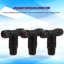 Load image into Gallery viewer, Kadimendium IP68 Waterproof Connector, Professional Waterproof Connector Sturdy Flame Retardant Nylon Practical for Industrial Accessories
