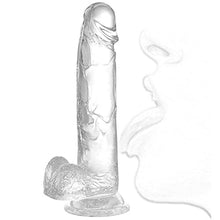 Load image into Gallery viewer, 8.7 Inch Realistic Dildo for Beginners Adult Sex with Strong Suction Cup for Hands-Free Play Flexible Realistic Penis for G-Spot for Couple White
