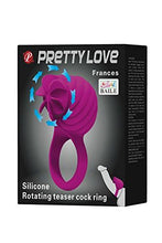 Load image into Gallery viewer, SILICONE ROTATING AND TEASER COCK RING FRANCES PRETTY LOVE
