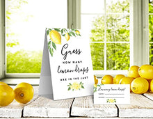 Load image into Gallery viewer, Guess How Many Lemon Drops Game, Great For Baby Showers, Weddings, Bridal Showers Birthdays and More
