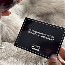 Load image into Gallery viewer, Convo and Chill Couples Edition - Very Deep Conversation Cards for Car Rides, Date Night, Dinner or Bed Time. Exciting Couples Card Game
