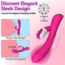 Load image into Gallery viewer, Rabbit Vibrator, Waterproof Dildo Vibrator with 9 G Spot Powerful Vibrations Modes, 6 Clitorals Licking Modes, Adult Sex Toy for Women Pleasure &amp; Couples
