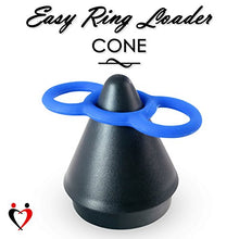 Load image into Gallery viewer, Bundle of 4 Items: Leluv Vibrating Easyop Bgrip Ball Handle Vacuum Pump with 3 Sleeves, Number 4 (.6 Inch) Slippery Blue Tension Ring and Easy Loader Cone
