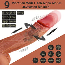 Load image into Gallery viewer, 9.25Thrusting Dildo Vibrator with Heating and Rotating, 9 Modes Vibration and Swing, Silicone Realistic Vibrating Dildos with Remote Control - Anal Play G-spot Stimulation(Vibration + Thrust + sway)
