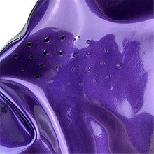 Load image into Gallery viewer, Yuanweicloths Halloween Purple Latex Hood Rubber Mask with Honeycomb Open Eyes for Catsuit Cosplay Party Fetish (L)
