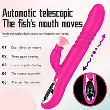 Load image into Gallery viewer, Licking and Sucking Toy Thrusting Vibrator Heating Rose for Women Telescopic Swing Vibrating Wand Toys Training Rabbit Dildo Sex Pleasure Waterproof Anal Vibration Vibrations
