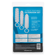 Load image into Gallery viewer, CalExotics Textured Penis Sleeve Cockentender for Men Stretcher Cock Extender 3 Piece Set - SE-1625-60-2
