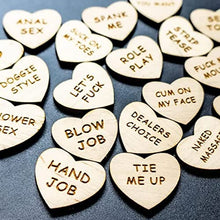 Load image into Gallery viewer, 20Pcs Funny Tokens Sex,Date Night Activity Tokens Funny Wooden Couples Date Night Activity Token Romantic Funny Sex Token Gift Valentines Ideas Gifts for Couples
