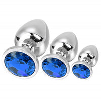 3 PCS Blue Anal Sex Plugs ahhehh