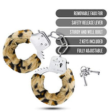 Load image into Gallery viewer, Blush Novelties - Temptasia Metal Hand Cuffs Faux Fur Wrist Restraints Couples Bondage BDSM Kinky Sex Toy - Leopard
