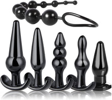 Load image into Gallery viewer, Butt Plug Trainer Kit for Comfortable Long-Term Wear, 6PCS Silicone Anal Plug Training Set with Flared Base Prostate Sex Toys for Beginners Advanced Users
