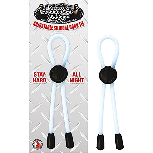 Mack Tuff Adjustable Silicone Cock Tie (Clear) with Free Bottle of Adult Toy Cleaner