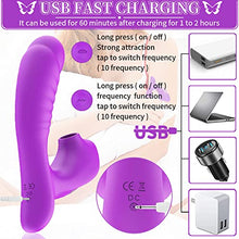 Load image into Gallery viewer, G-spot Dildo Vibrator Clitoris Licking Stimulator - Realistic Vibrating Dildos Clitoral Vaginal Adult Sex Toys with 10 Vibrating &amp; 10 Licking Modes, Rechargeable Clit Massager for Women FF2640
