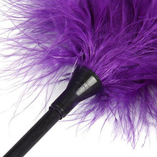 Load image into Gallery viewer, LoveSex Feather Tickler Kinky Naughty Bondage Restraint SM Tool flirtation Fancy Dress Up Whip Spanking Aid Toy Purple
