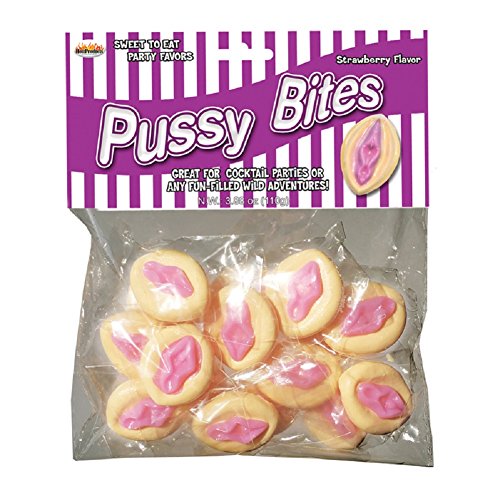 Pussy Bites - Strawberry with Free Bottle of Adult Toy Cleaner