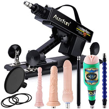 Load image into Gallery viewer, AUXFUN Sex Love Machine Adult Toy, 3XLR Connector Automatic Machines for Male and Female Masturbation, Automatic and Adjustable Vaginal Anal Massage Pumping Guns with 7 Attachments
