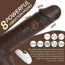 Load image into Gallery viewer, Thrusting Dildo Vibrator Sex Toy for Women, Realistic Vibrating Dildo w/5 Thrusts &amp; 8 Vibrations, Strong Suction Cup Silicone Dildo for Men Anal Plug, 9 inch Black (G-Spot Dildos)
