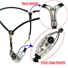 Load image into Gallery viewer, LESOYA Male Stainless Steel Adjustbale Silicone Chastity Belt Device Lockable Panties Secure Bondage Briefs with Cock Cage
