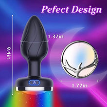 Load image into Gallery viewer, Butt Plug Vibrator- Light Up Butt Plug 10x LED Anal Plug Prostate Massager. 10x Butt Plug Vibrator Couples Sex Toys for Men. Vibrating Butt Plug Wireless Remote Sex Toys Machine Device Anal Vibrator.
