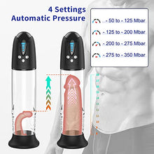 Load image into Gallery viewer, LIVE4COOL Electric Penis Pump Male Masturbator 4 Suction Intensities, USB Rechargeable Electronic Automatic Vacuum Pump with Pocket Pussy Penis Rings for Stronger Bigger Erections Male Sex Toys
