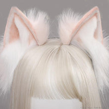 Load image into Gallery viewer, Lolita Animal Cat Ears Headband Hair Plush Ornaments Faux Fox Headwear Halloween Party Hair Hoops Anime Cosplay Fancy Props (3)
