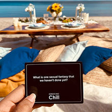 Load image into Gallery viewer, Convo and Chill Couples Edition - Very Deep Conversation Cards for Car Rides, Date Night, Dinner or Bed Time. Exciting Couples Card Game
