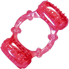 Load image into Gallery viewer, Humm Double Dinger Vibrating Magenta Ring
