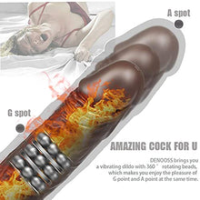 Load image into Gallery viewer, 8.6 Inch Brown Realistic Thrusting Dildo Vibrator with 360 Rotating &amp; Heating for Women, Electric Silicone Dildos Rechargeable Sex Toy with Strong Suction Cup &amp; Remote Control for G Spot Anal Play
