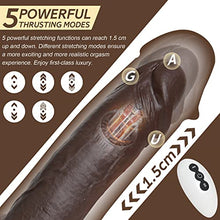 Load image into Gallery viewer, Thrusting Dildo Vibrator Sex Toy for Women, Realistic Vibrating Dildo w/5 Thrusts &amp; 8 Vibrations, Strong Suction Cup Silicone Dildo for Men Anal Plug, 9 inch Black (G-Spot Dildos)
