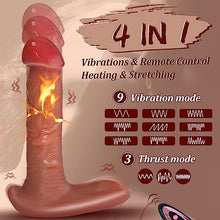 Load image into Gallery viewer, Thrusting Wearable Dildo Vibrators Realistic Silicone Heating Butterfly Vibrator with Remote 7 Vibrating &amp; 3 Thrusting Modes Panty Vibrator for Women G Spot Clit Anal Stimulation Adult Sex Toy
